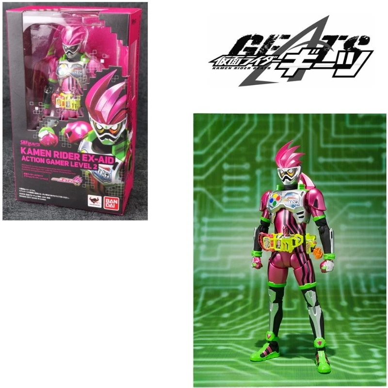 

In stock Kamen Rider Ex-Aid Action Player Lv.2 labbubu shoes Mecha model collect Holiday Gifts Decorations Ornaments studio