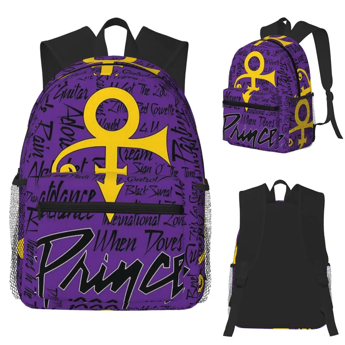 

Prince Rogers Nelson Purple Rain Cool Student Backpack School Bag Hiking Travel Daypack for Men Women Bookbag Shoulder Bags
