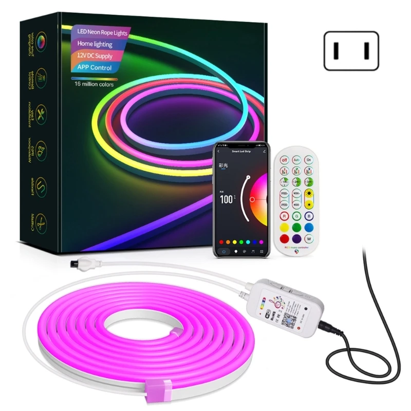 

2M LED Ribbon Flexible Home Decorations Lamp LED Strip Light APP Control Dropship