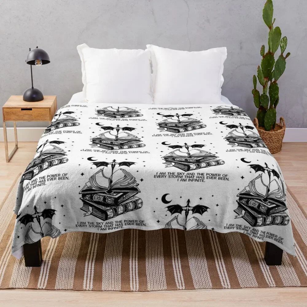 

Fourth Wing I Am the Sky Throw Blanket Thin Soft Blanket for Summer Night Sleeping