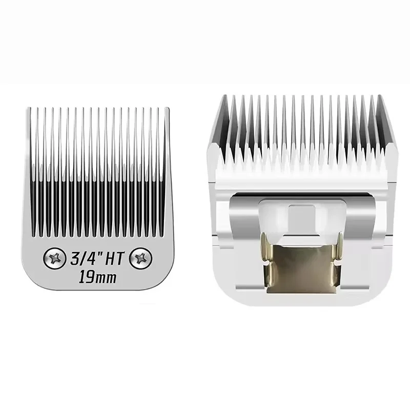

3/4HT Detachable Pet Dog Grooming Stainless Steel Blades,Compatible with Andis/Oster A5,Wahl KM10 Series Dog Clippers Cut Length