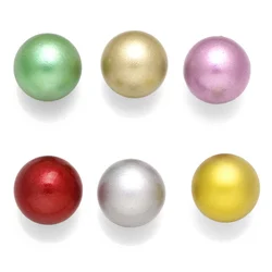 OCESRIO 3PCS Multicolor Harmony Ball for Pregnancy Necklace Pendant Copper Gold Plated 16mm Chimes Sound Ball chma200