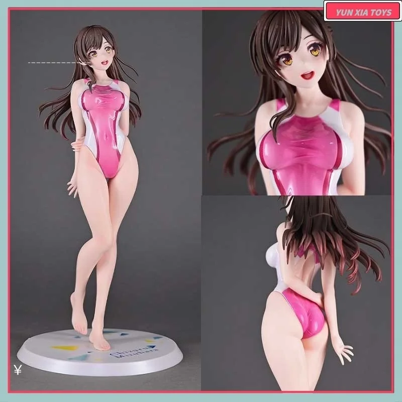 

25cm Rented Girlfriend Shuiyuan Qianhe Sporting Swimsuit Standing Posture Royal House Handmade Anime Peripheral Model Gift