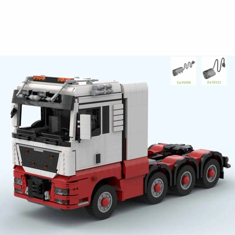 MOC-232981 Модель грузовика 8x4, версия грузовика, игрушка-блоки 2859, детский подарок на день рождения, рождественский подарок MOC-232981 Модель грузовика 8x4, версия грузовика, игрушка-блоки 2859, детский подарок на день рождения, рождественский подарок