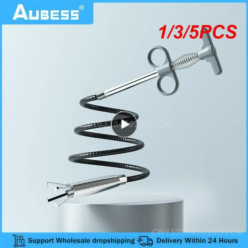 1/3/5PCS 60/90/160/200/300cm Sewer Pipe Unblocker Snake Spring Pipe Grasping Tool Kitchen Bathroom Sewer Cleaning Tool Kitchen