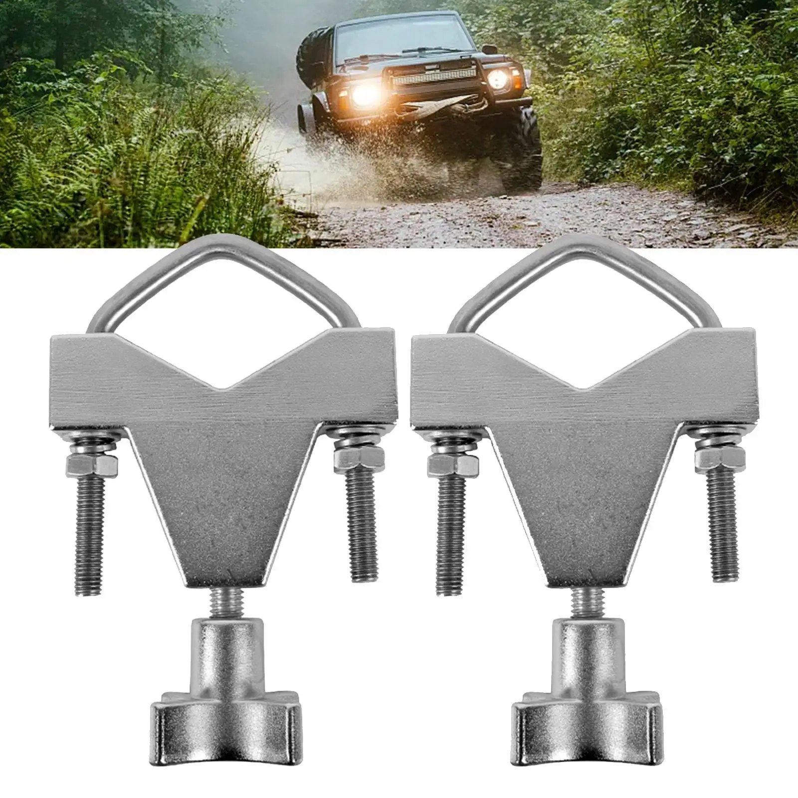 

2x High Lift Jack Mount Heavy Duty Lightweight Space Saving Sturdy Easy to Install for Roof Racks Car Automotive Vehicle