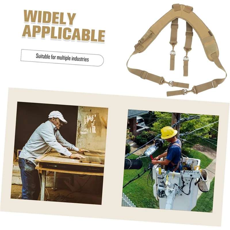 ABLK 電気技師ツールベルトサスペンダー建設男性ツールオーガナイザーアタッチメントループ多用途