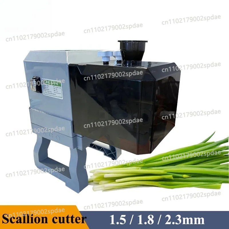 Stable Automatic Electric Green Onion Shredder Interchangeable 1.5mm 1.8mm 2.3mm Blades Scallion Chili Leek Cutting Equipment