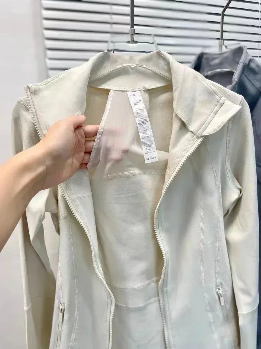 

Women's stand-up collar cardigan yoga suit stretch slim and breathable suitable for fitness jogging Pilates sports jacket