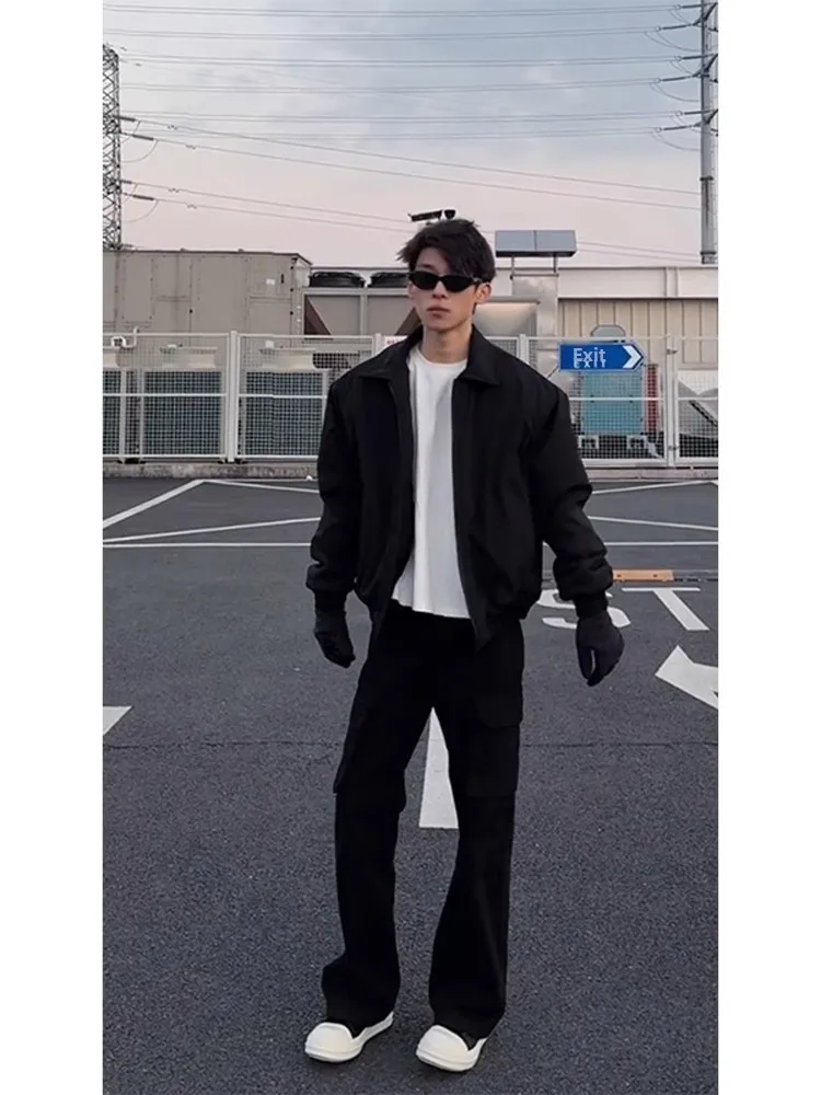 

Cleanfit ort Bomber Jaet Men's Winter Sle Zipper Decorated Stand Fit Cotton Polyester Fiber Warmth oulder Width En...