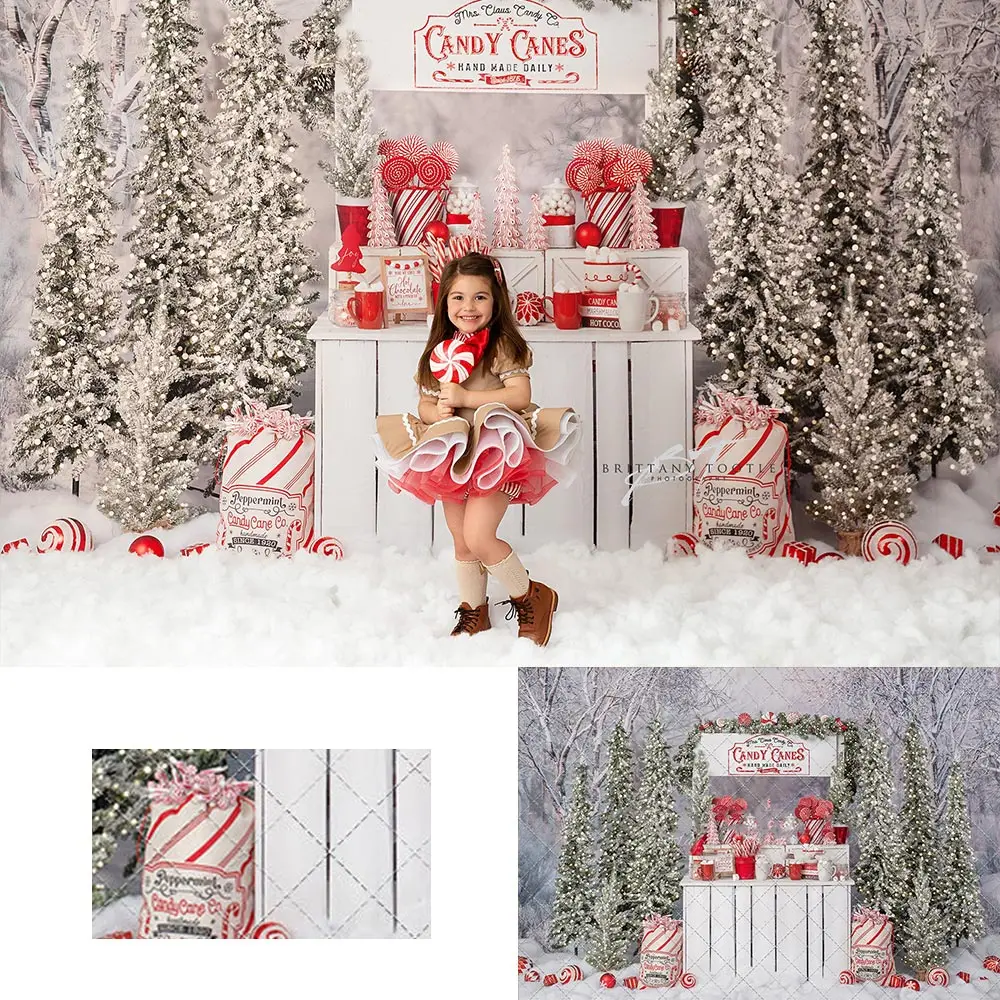 

Christmas Candy Station Backdrop Kids Baby Cake Smash Photography Props Child Girls Adult Birthday Studio Backgrounds