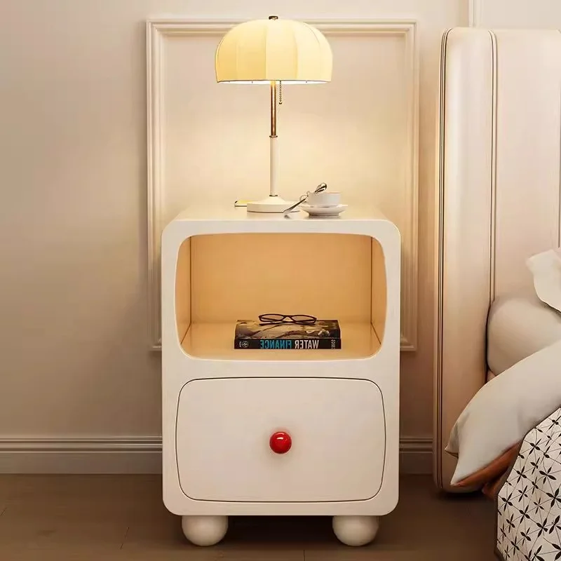 #Nordic Modern Small Bedside Table Black Bedroom Order Now