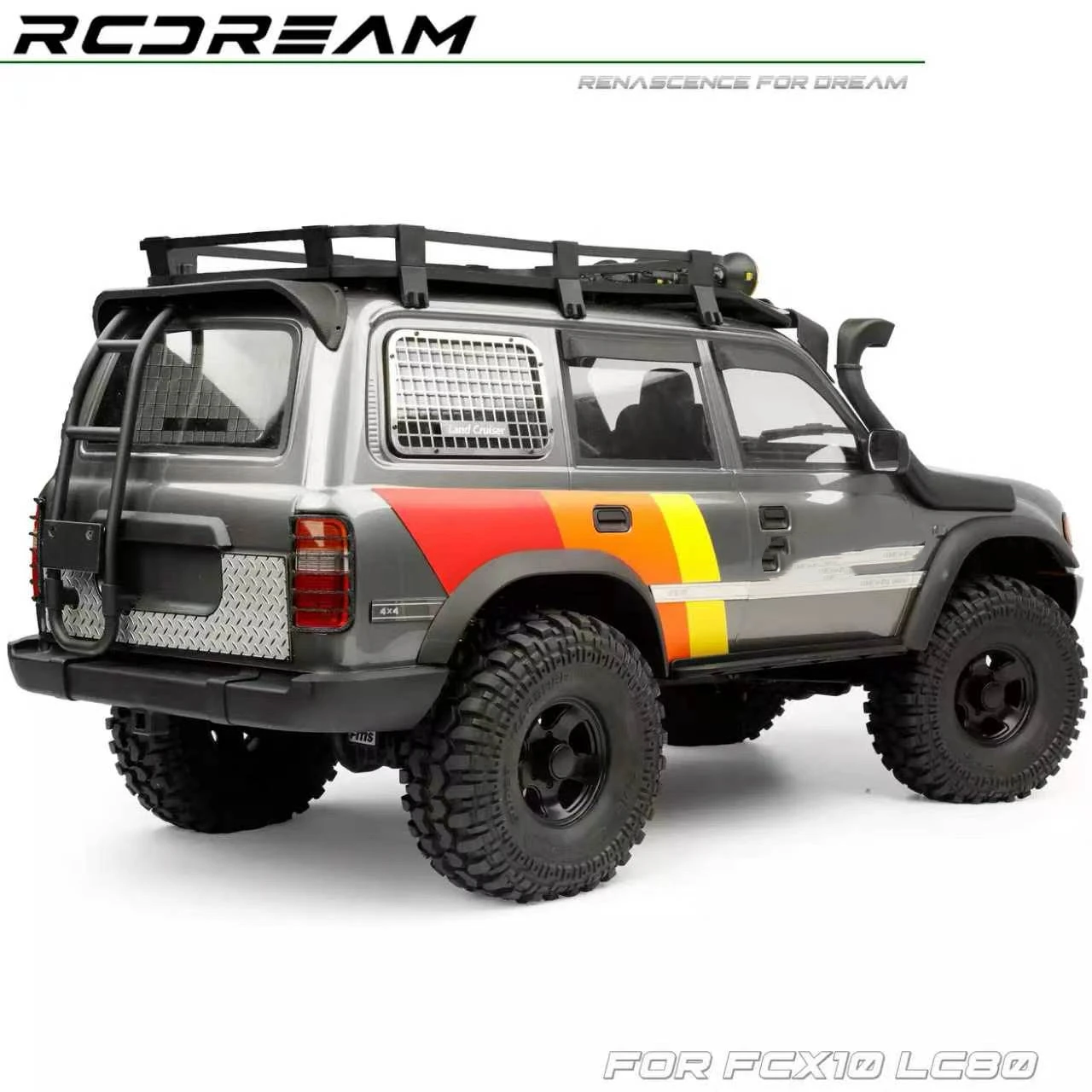 RCDream 1/10 FCX10 LC80 Folding Window Mesh Rear Side Window Mesh Folding Protective Mesh Metal Parts
