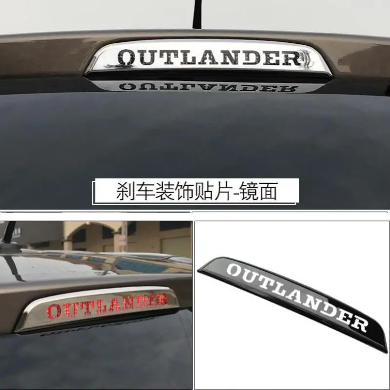 Car Assecories For Mitsubishi Outlander 2013-14-15-16-17-18-19-20-2021car Trunk Tailgate High Rear Brake Lamp Decorative Sticker