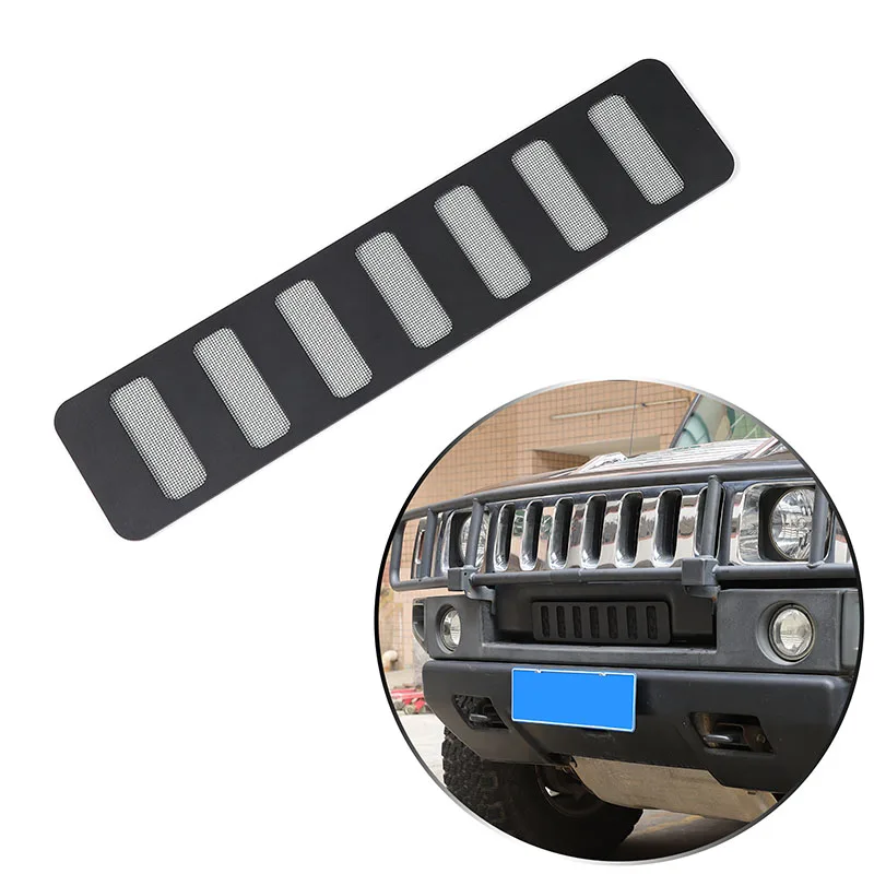 

Aluminum Alloy Black Grills Exterior Car Front Bumper Grill Covers Trim For Hummer H2 2003-2009 Car Accessories