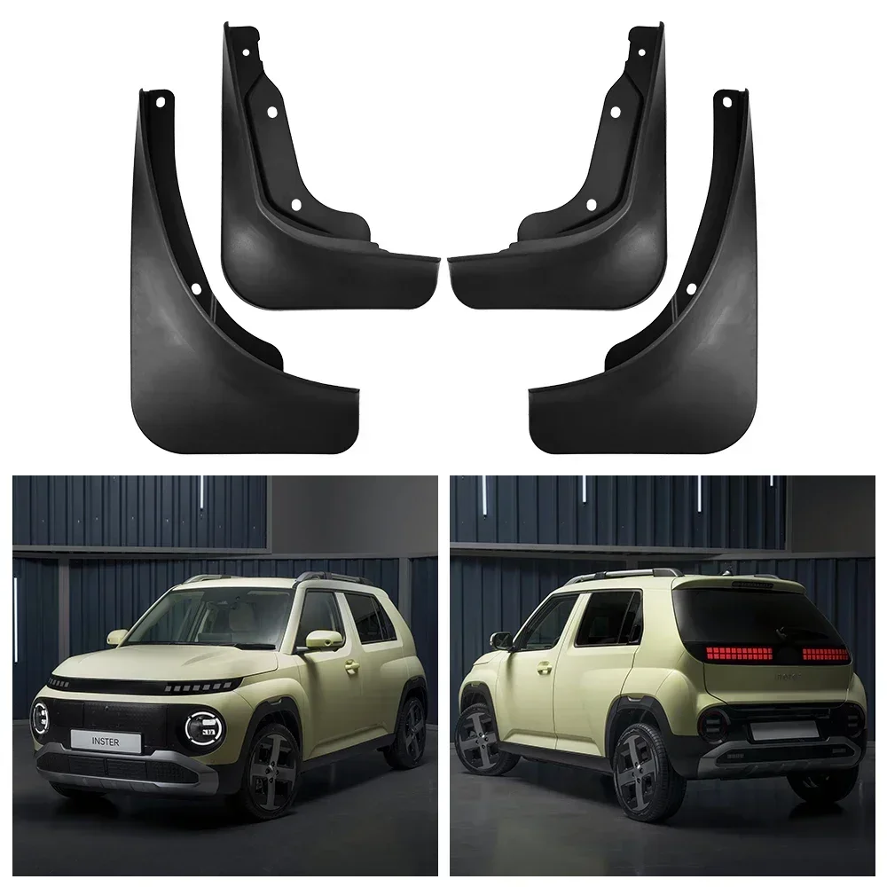 ABS Mud Flaps Splash Guards Mudguards Fenders Flap Guards Car Accessories For Hyundai CASPER EV INSTER 2024 2025Front Rear Cover