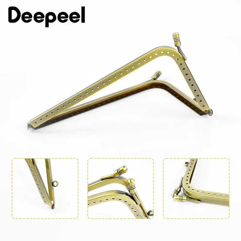 1/2/5Pcs Metal Purse Handle 12.5-18.5cm L-shape Coin Wallet Frame Handbag Sewing Bracket Kiss Clasp DIY Hardware Bag Accessories