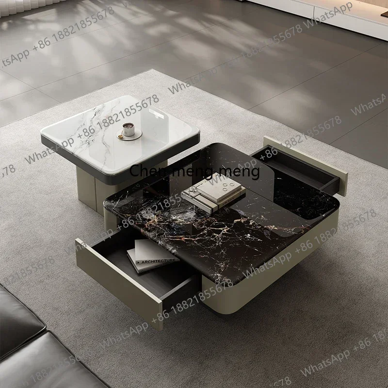 

European Elegant Coffee Table Beauty Modern Luxury Slab Top Coffee Tables Unique Quality Mesa De Centro Sala Home Furniture