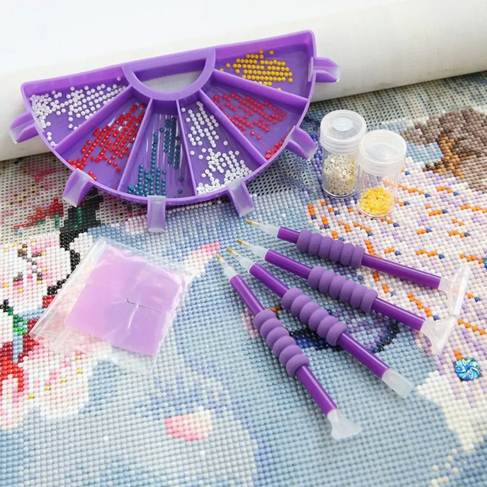 Nail Art Drill Palette Large Capacity Cross Stitch Tools Diamond Painting Tray Kits Beading Plates Diamond Painting Pen