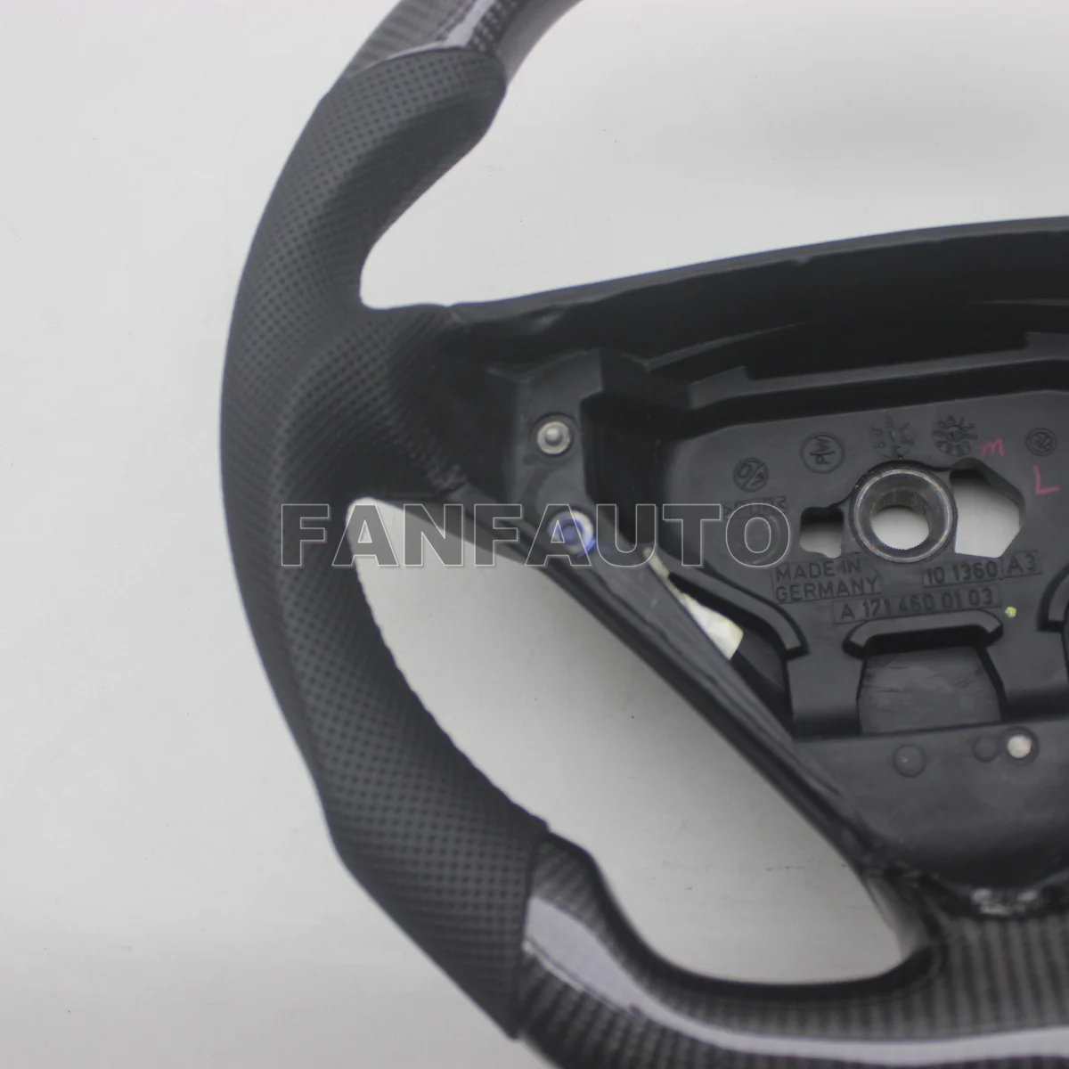 Replacement D Shape Real Carbon Fiber Steering Wheel for Mercedes-Benz SLK Class W171 R171 2004–2010
