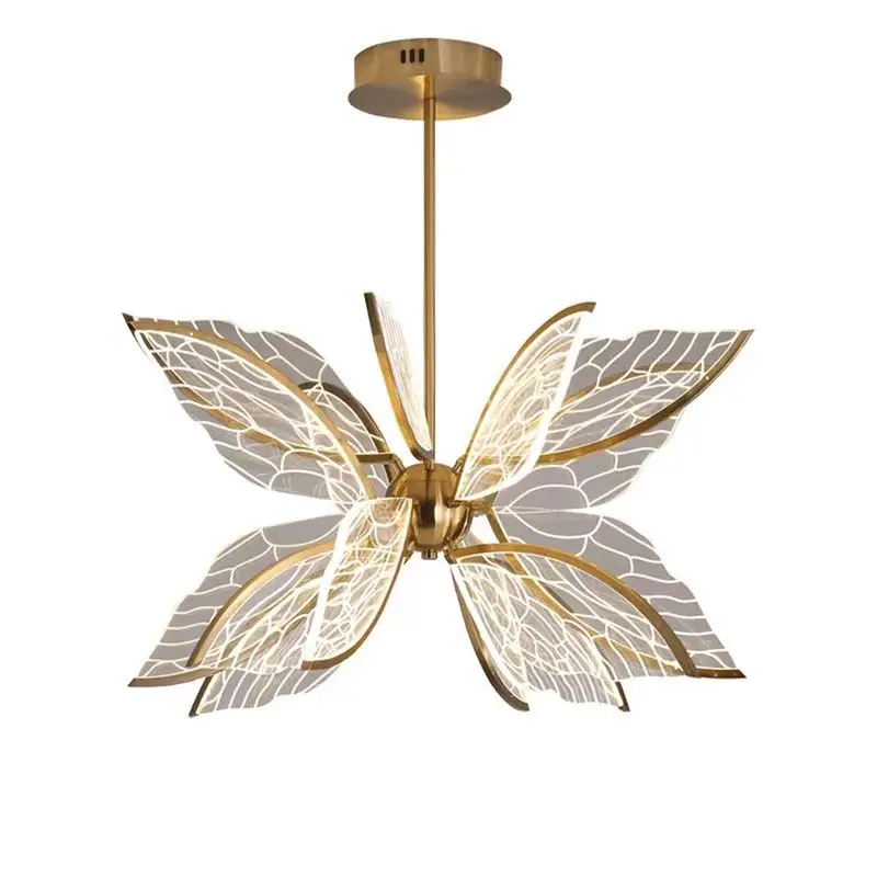 Designer Creative Butterfly Wing Light Luxury Living Room Light Emitting Diode Chandelier Restaurant Bar Bedroom Chandelier