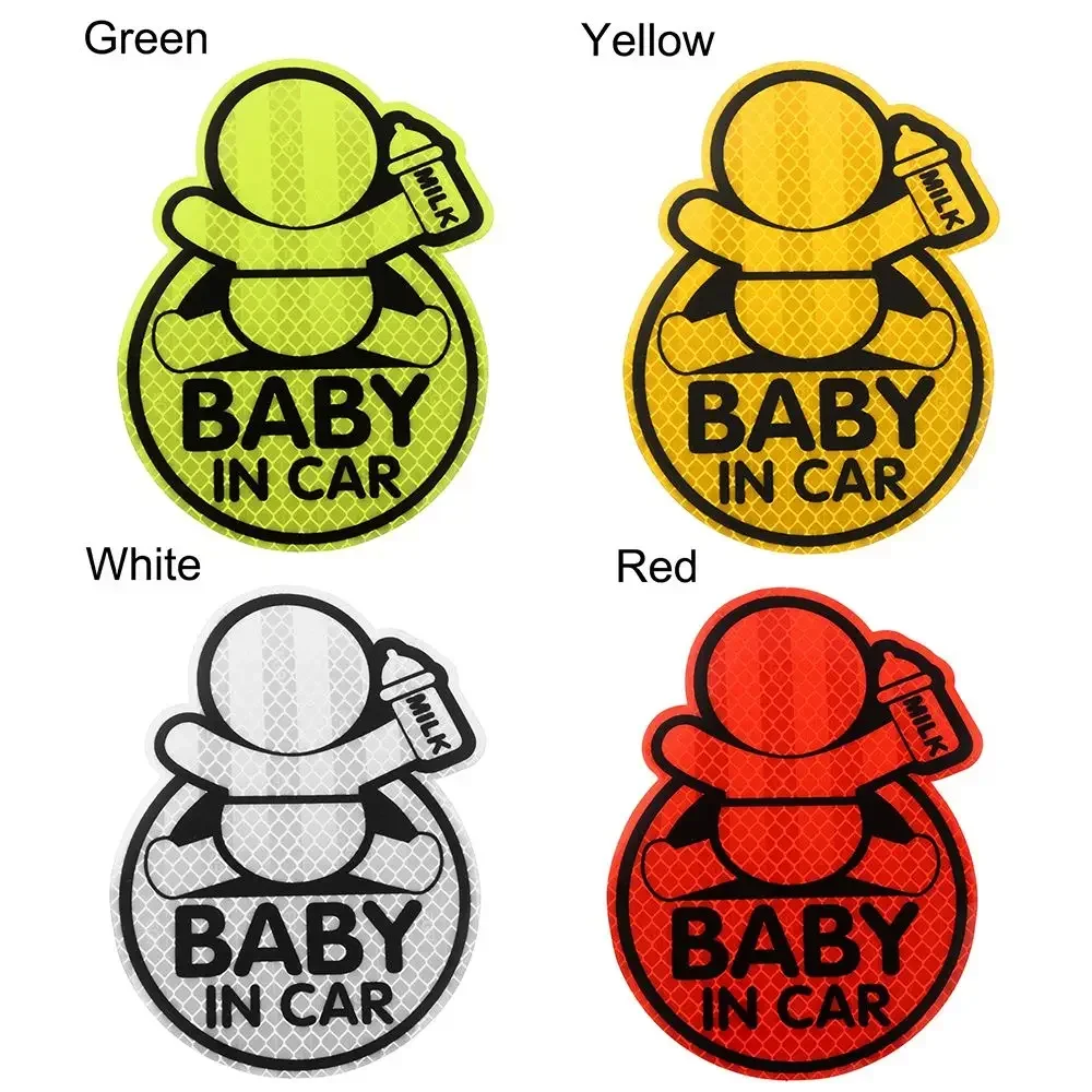 Mama In Car Baby Kids On Board Highly Reflective Stickers for Car Night Safety Driving Personalized Children Warning Sign Decals
