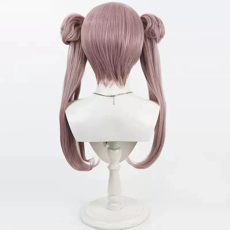 Peluca de Cosplay The Hundred Line Kako Tsukumo, pelo de cola de caballo doble de 60cm de largo, última Academia de Defensa, fiesta de Halloween, mujeres y niñas