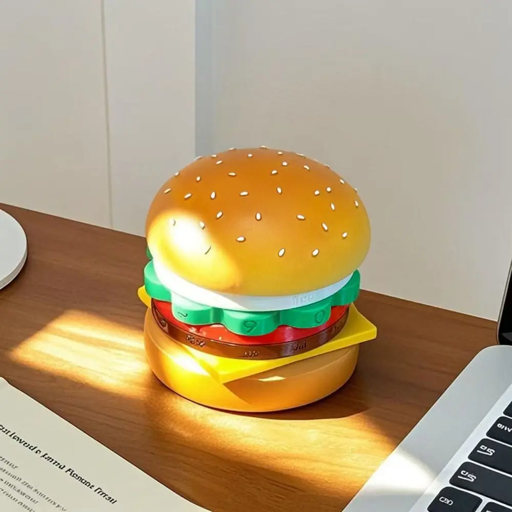 Kreativer Hamburger-Perpetual-Kalender, rutschfeste Unterseite, wiederverwendbar, drehbarer Tischkalender, leises Datum, drehbar