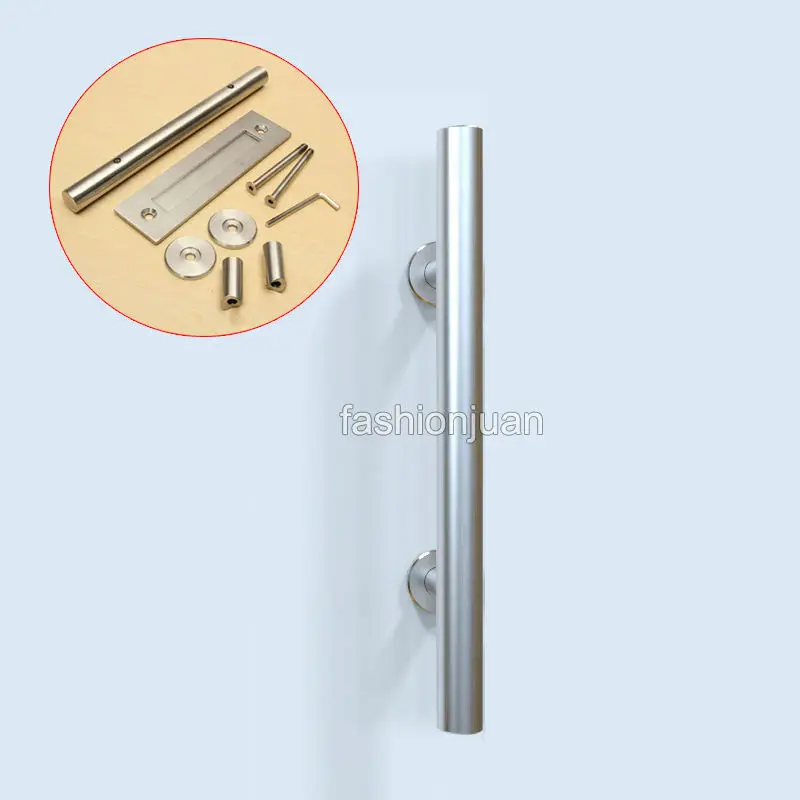 5PCS 304 Stainless Steel Sliding Barn Door Handles Wood Door Pulls Handles Gates Garages Sheds Pull Flush Handle,Brushed Nickel