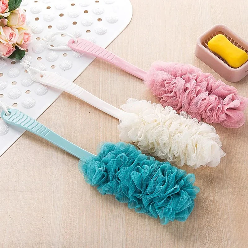 

Long Handle Back Brush Body Scrubbers Shower Hanging Body Brush Sponges Soft Mesh Bath Shower Brushes Bath Accessories For Adult