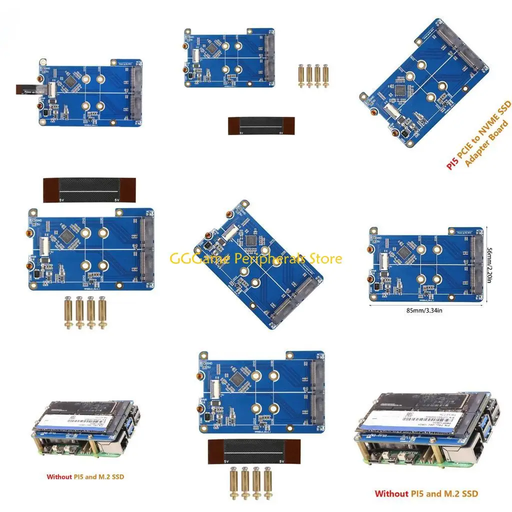 

U55B PCIE to NVME Double SSD Expansion Board Double Capacity Faster Transfer Expand Computer Storage for 2230/22242/2280