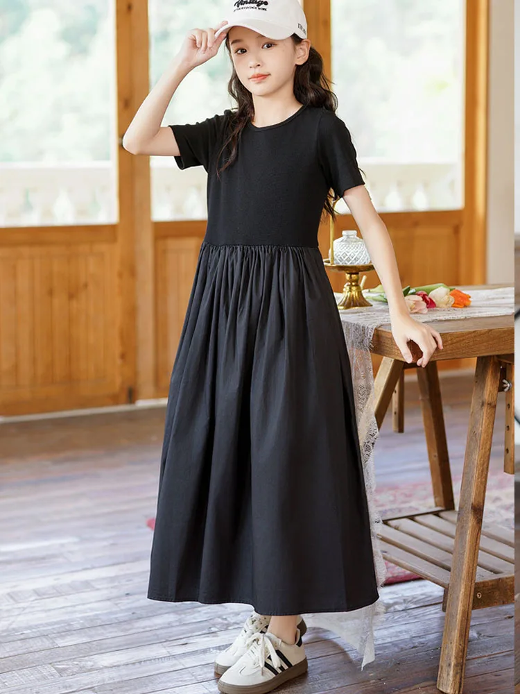 Maxi Long Dress For Little Girls Big Girl Dresses Size 14-16 5 6 7 8 9 10 11 12 13 15 17 18 19 20 Years Teen Clothing