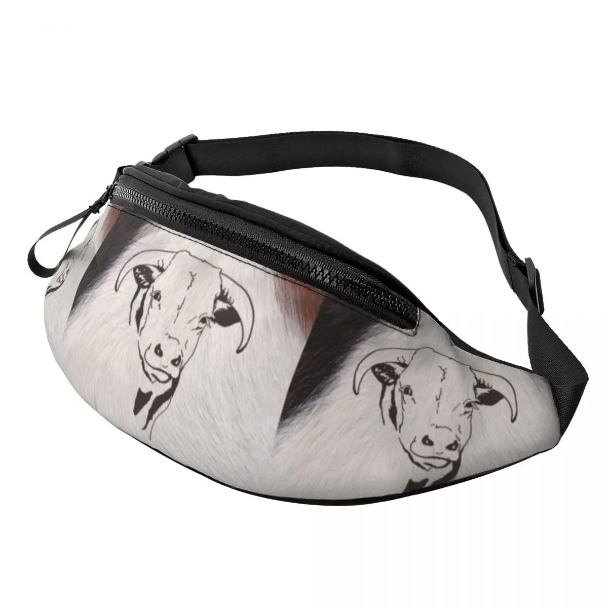 Western Rindsleder Steer Head Gürtel tasche für Männer Frauen coole Tier Kuh Textur Cross body Hüft tasche Reisen Telefon Geldbeutel