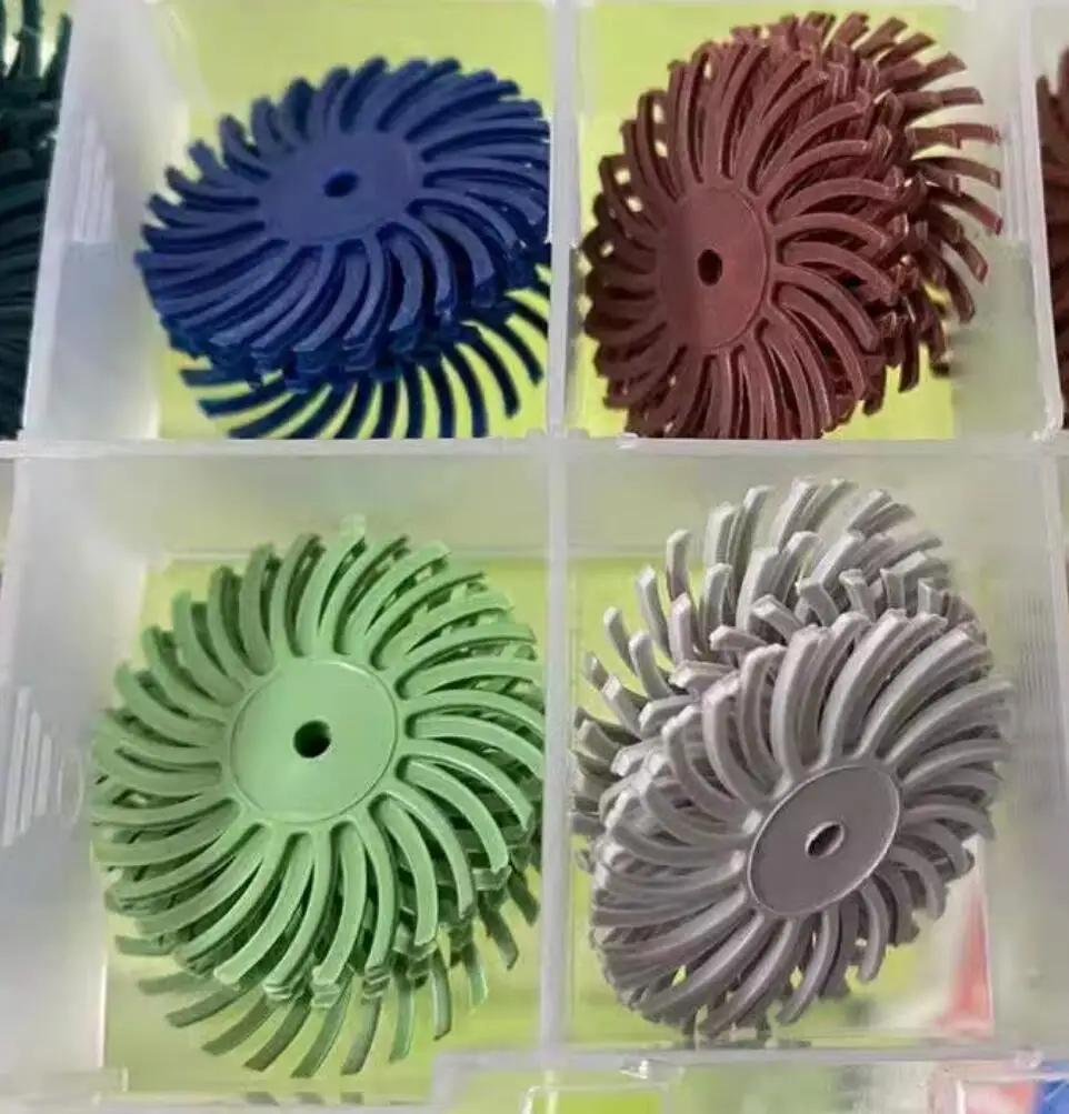 

200 шт. 1-дюймовые 2,5-мм диски с радиальной щетиной, абразивный полировальный круг для вращающегося инструмента Dremel-работает детали и аксессуары для очистки