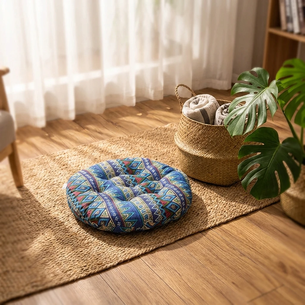 Round Cushion Office Chair Cushion Tatami Meditation Cushion Sofa Throw Pillows Yoga Floor Mat 30/40/45CM Seat Cushion