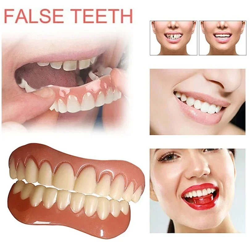 Top Quality Upper With Lower Dentures Perfect Smile Veneer Denture Oral Hygiene Tool Denture Instant Smile Dental Cosmetics