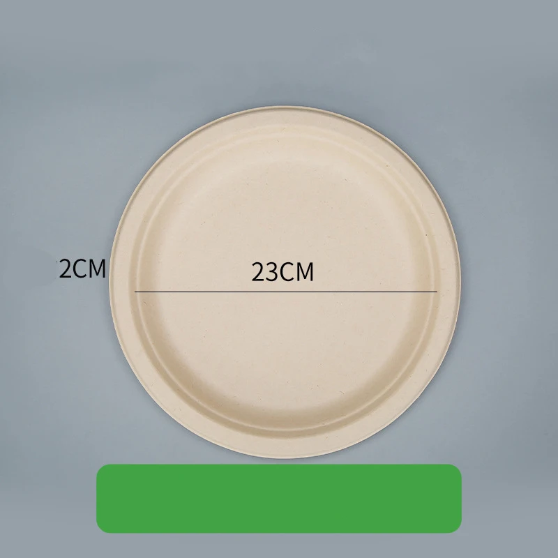 50Pcs 6/7/9 Inch Disposable Sugarcane Plates Eco-Friendly Paper Plate for Party Picnic Camping Birthday Unbleached Degradable