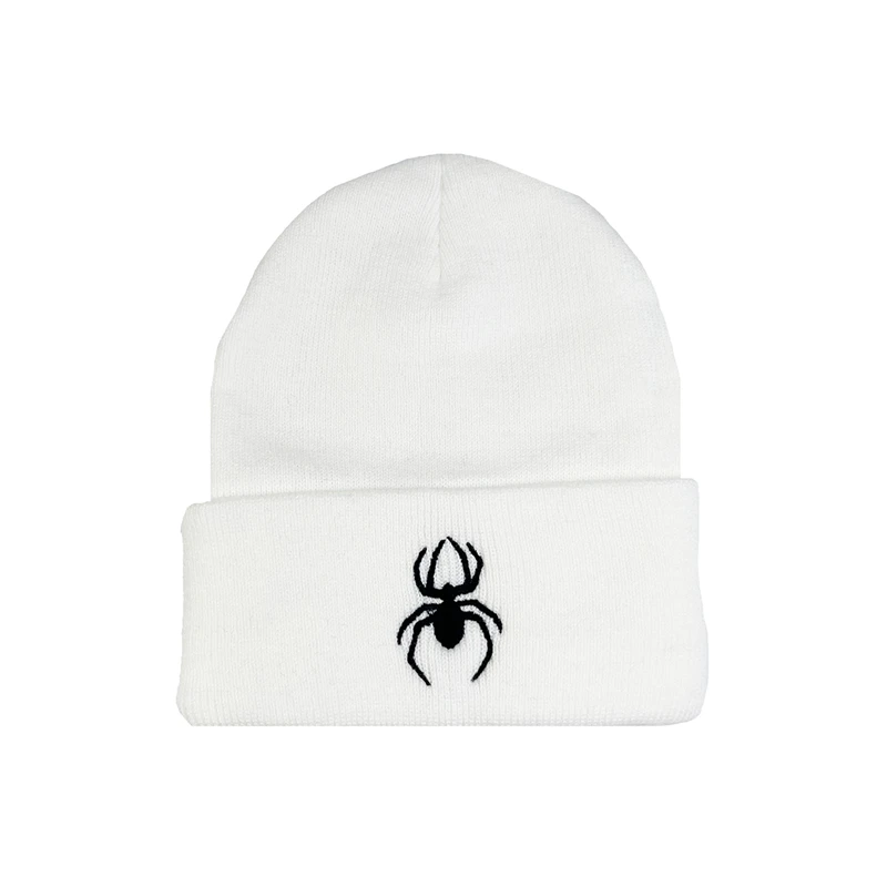 Fashion Spider Embroidery Beanies Knitted Hat Men Women Autumn Winter Wool Hat Cold Hat