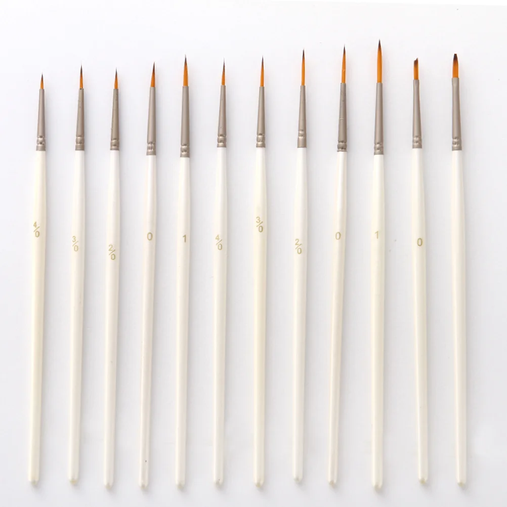 

12Pcs Watercolor Brush Set Nylon Hair Multifunctional Art Paint Brushes for Beginners Professional Nail Art Acrylic Oil