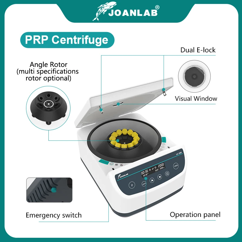 JOANLAB Prp Centrifuge Machine Cgf Plasma Centrifuge Laboratory For 2/5/10ml Blood Collection Tube And 15/50ml Centrifuge Tube