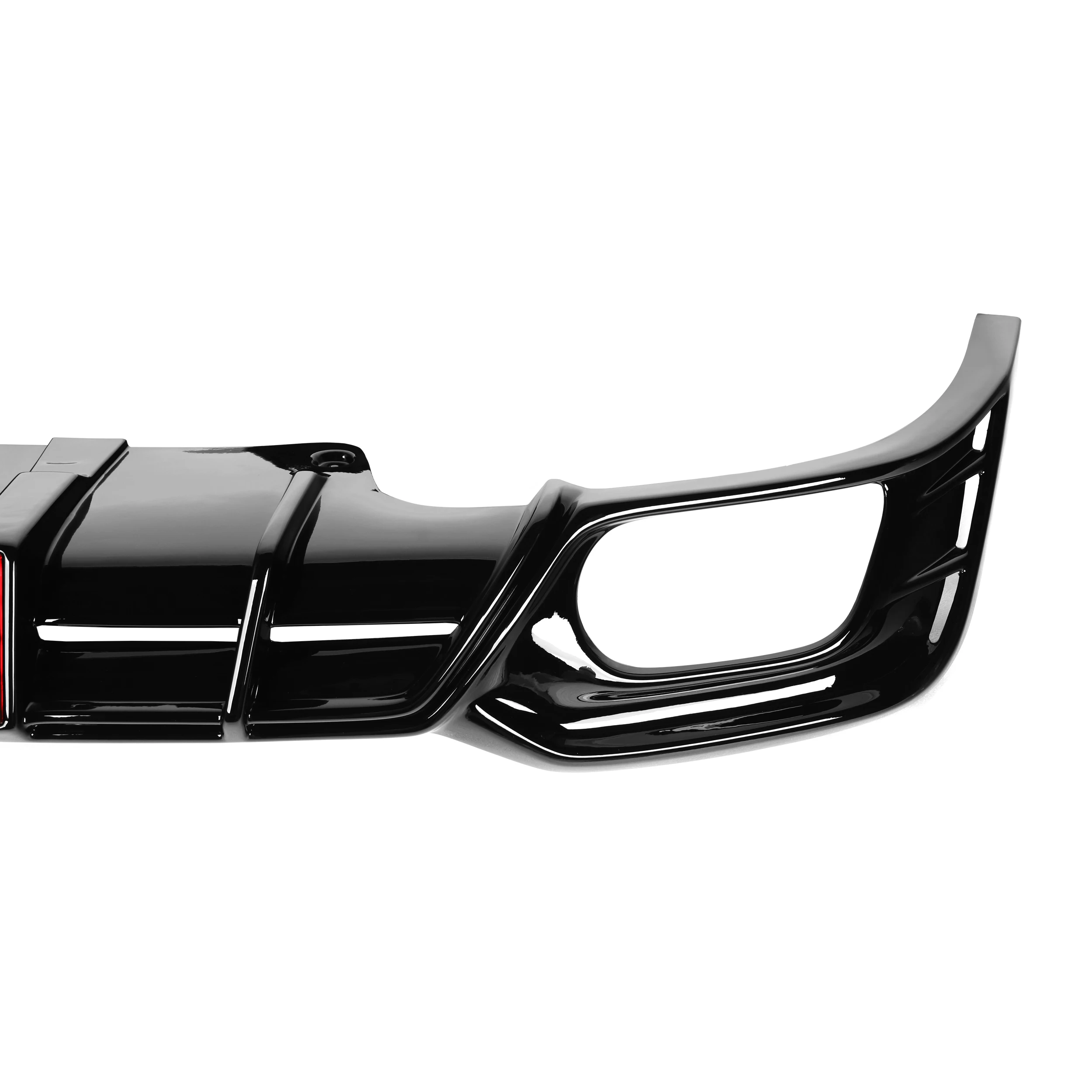 Hot selling：Good Fitment Glossy Black A-Style Rear Diffuser with LED Light Fit for A5 B9.5 S Line 2021+ Rear Bumper Diffuse