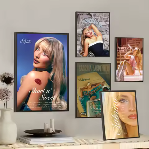 Fashion Singer Sabrina Carpenter Classic Poster Waterproof Paper Sticker Coffee House Bar Room Wall Decor