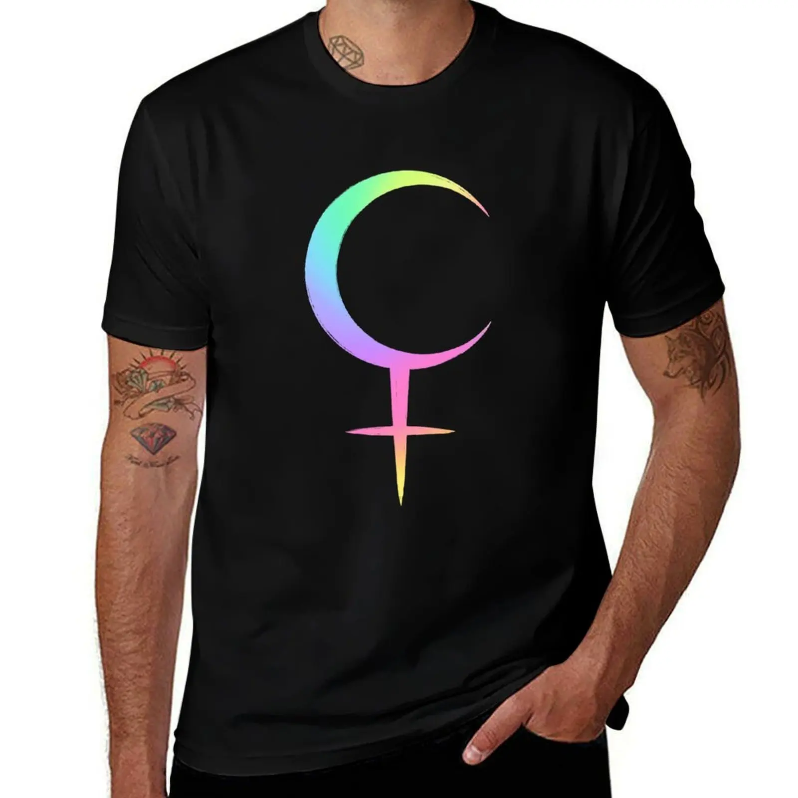 

t symbol t shirts rainbow funny humor shirts colors prints t T-Shirt dark moon essential with holographic shirt Lilith