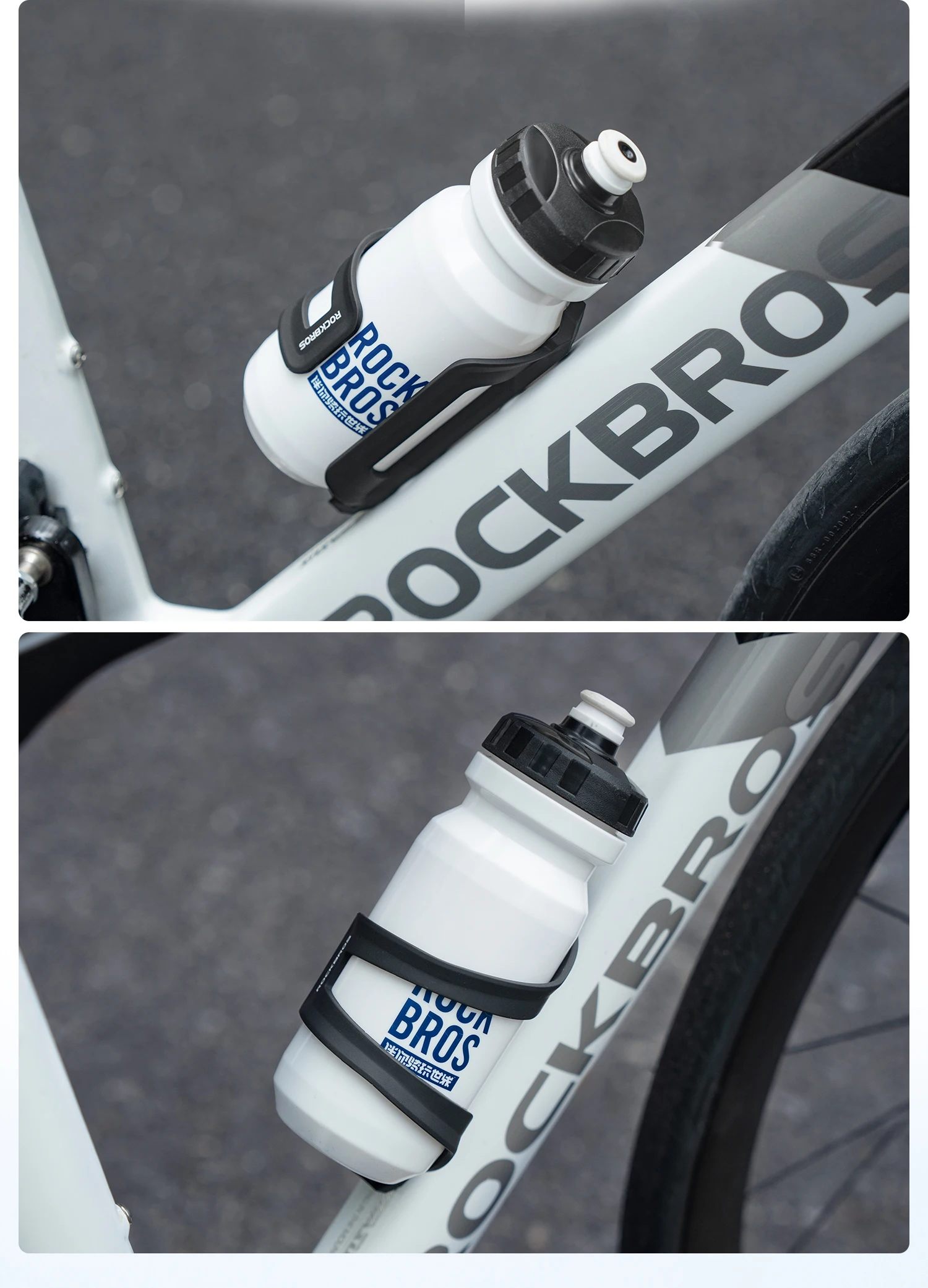 ROCKBROS Seitenöffnungs-Fahrradflaschenhalter Links Rechts Konvertierbar Leichter Einfach zu Installierender Flaschenhalter – Detail 7