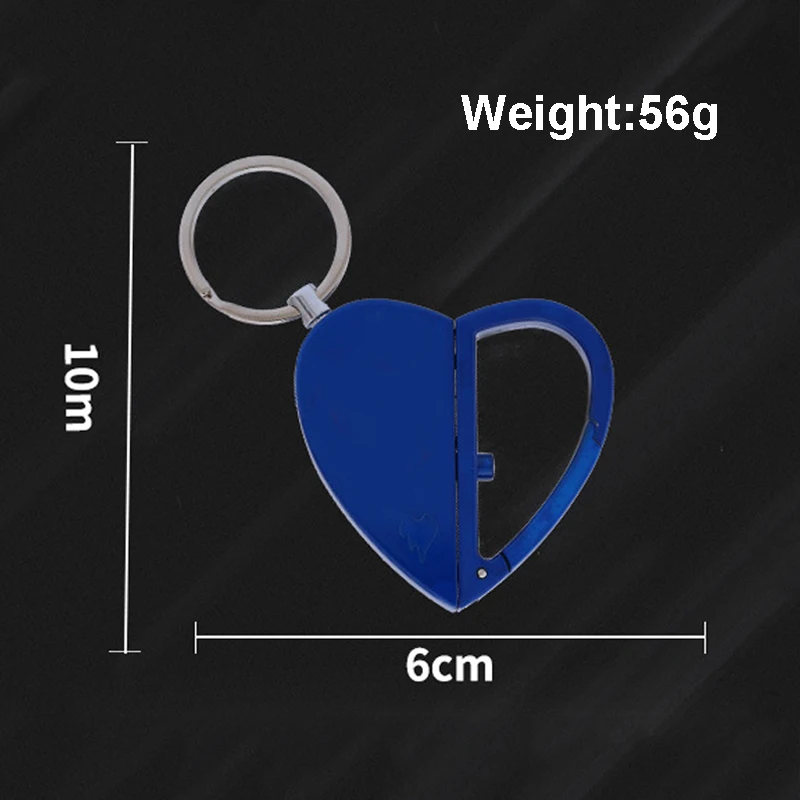 Creative USB Lighter Heart-shaped Folding Rechargable Lighter Portable Keychain Windproof Cigarette Lighters Gift For Women