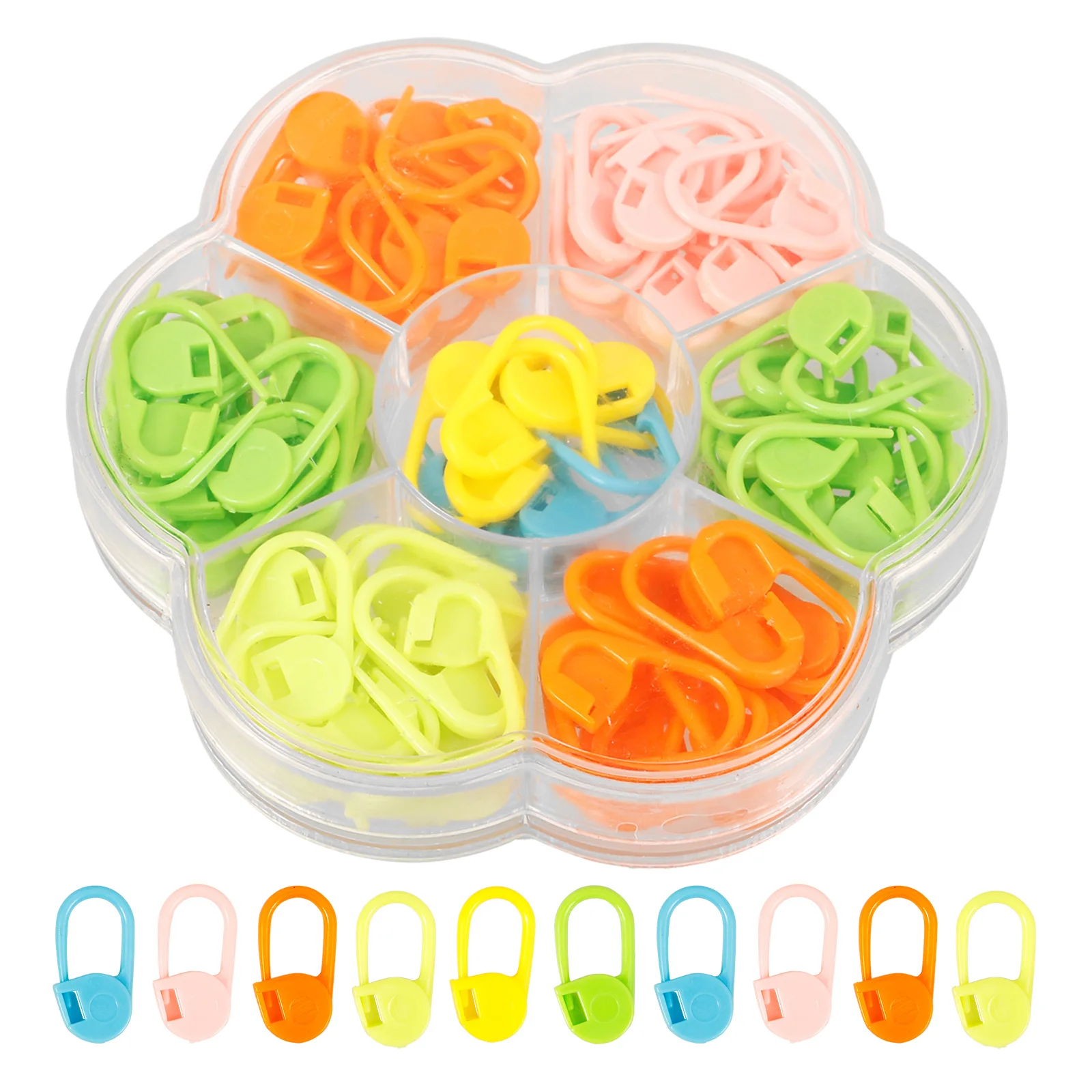 100 قطعة علامات الغرزة للحياكة حلقات ملونة متينة سهلة الاستخدام للحياكة والحرف اليدوية علامات غرزة الكروشيه #1