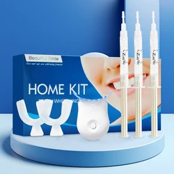Home use Teeth Whitening Kit Tooth Whitening Bleach Gel with LED Blue Light  Mouth Tray sbiancamento per i denti zahnbleaching