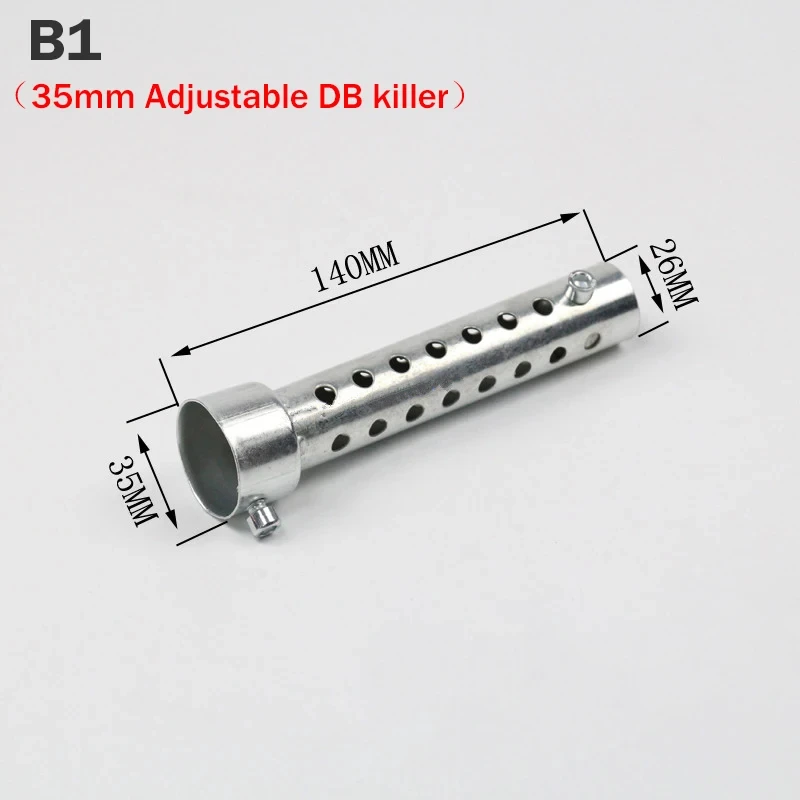 Universele Motorfiets 35mm 42mm 45mm 48mm 60mm DB Killer Uitlaat Kan Uitlaat Insert Baffle DB Killer Silencer Rvs