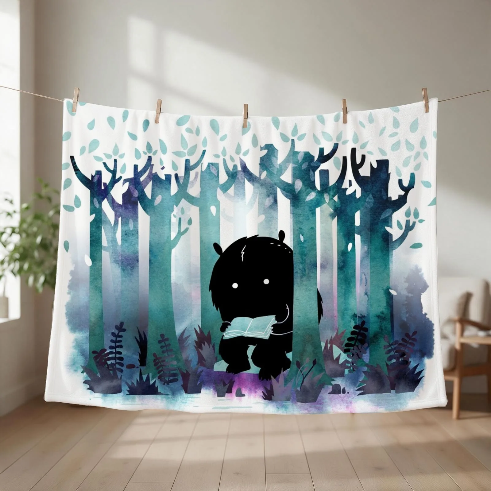 A Quiet Spot Throw Blanket sofa bed Personalized Gift Multi-Purpose Soft Plaid Blankets