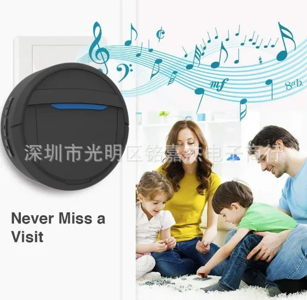 

DurableSmart Wireless Doorbell Outdoor Waterproof Household Electronic Long-distance Pet Doorbell One For One